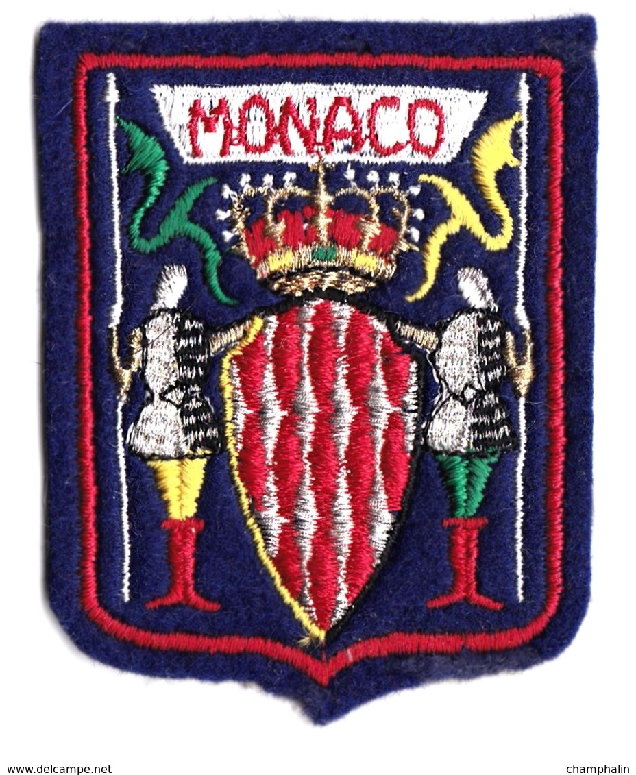 Ecusson Tissu - Monaco - Blason - Armoiries - Héraldique - Stoffabzeichen