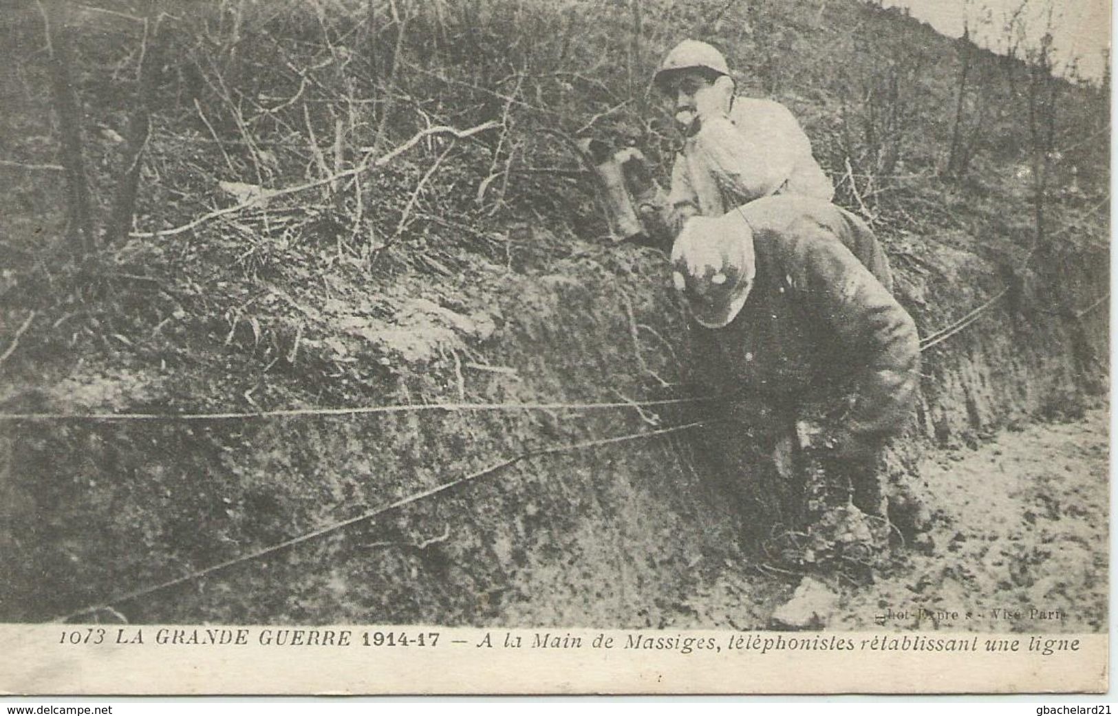 La Grande Guerre 1914-17 - Téléphonistes Réparant Une Ligne - Personnages