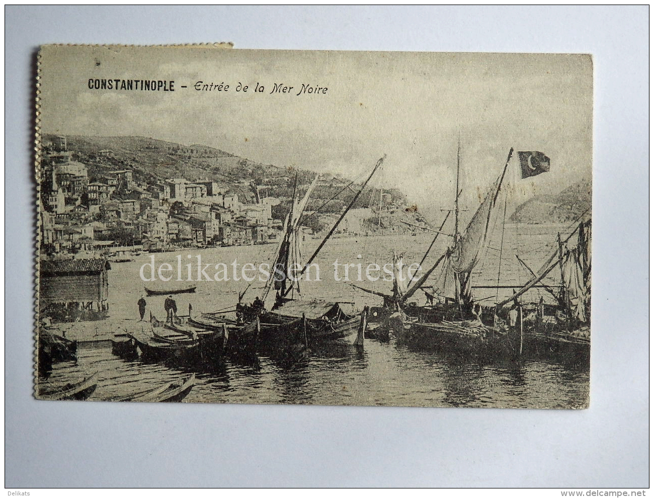 TURCHIA Türkiye ISTANBUL COSTANTINOPLE Mer Noire Ship AK Old Postcard - Turchia