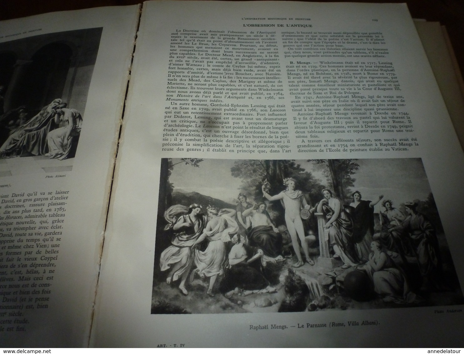 1938 IMPORTANT livre sur L'HISTOIRE de L'ART en Europe au 18ème siècle , tome 4 - nombreuses photos par Giraudon,etc