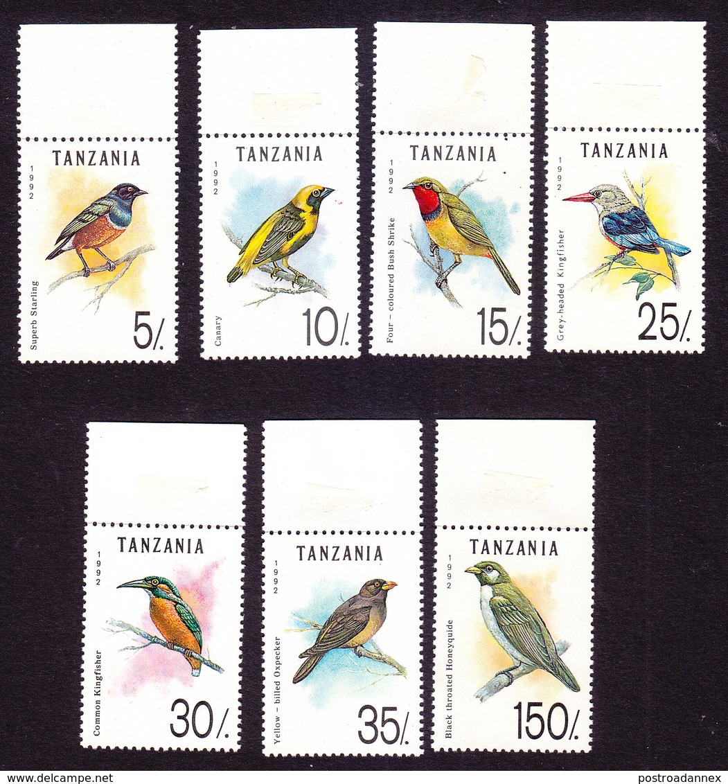 Tanzania, Scott #978-984, Mint Never Hinged, Birds, Issued 1992 - Tanzania (1964-...)