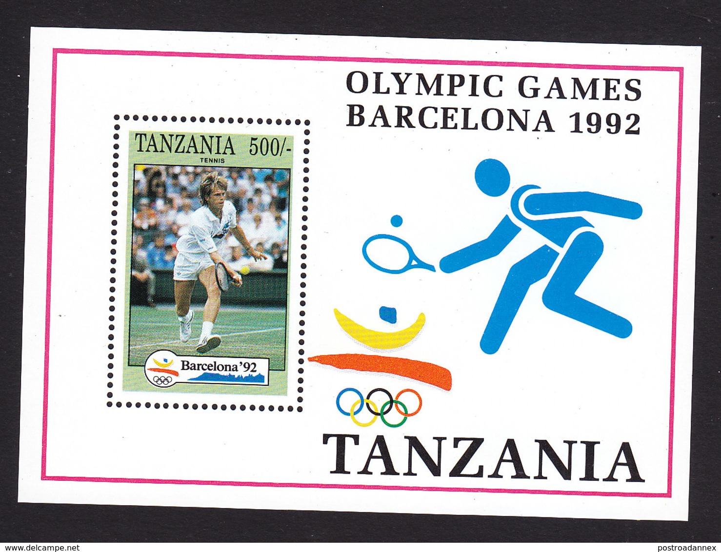 Tanzania, Scott #911, Mint Never Hinged, Olympics, Issued 1992 - Tanzania (1964-...)