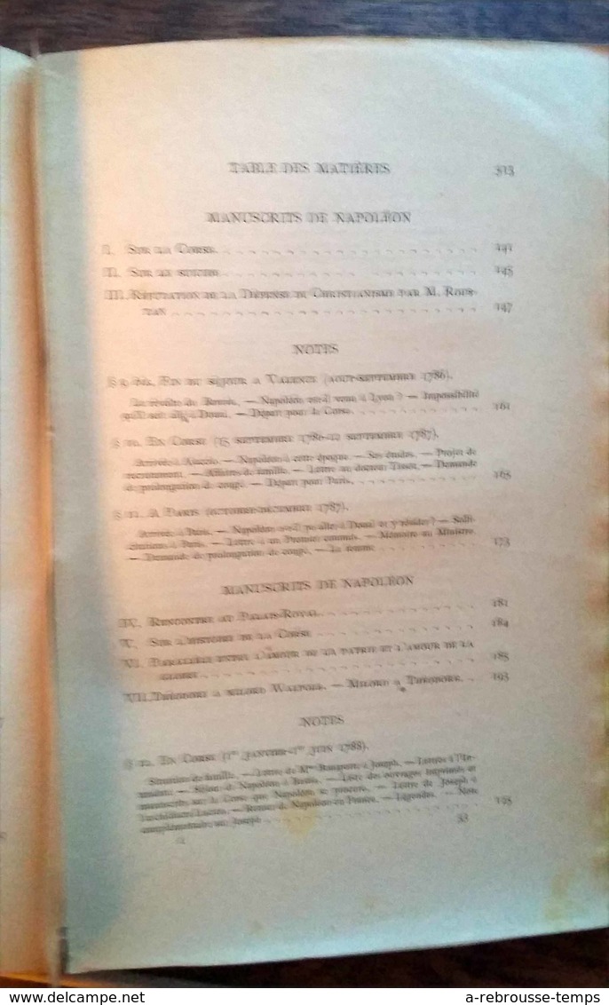 édition  Ollendorff 1895-Napoléon inconnu-papiers inédits 1786-1793 par Frédéric Masson Tome 1-4e édition