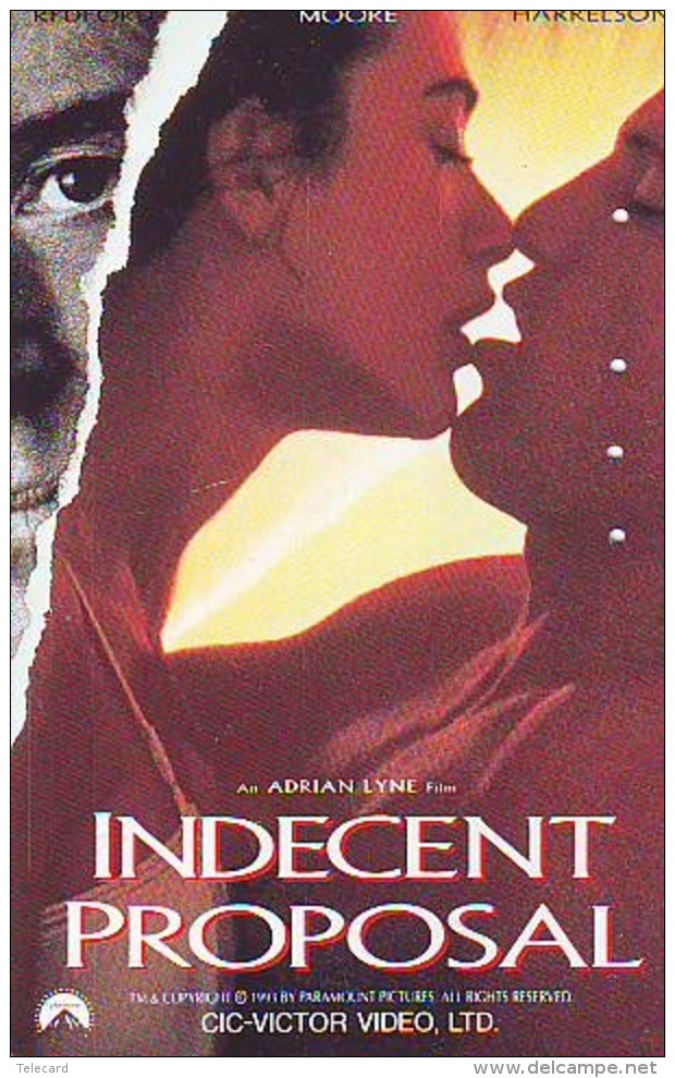 Télécarte Japon / 110-011 - CINEMA - DEMI MOORE - INDECENT PROPOSAL * Baiser (4189) - Japan Movie Phonecard - Kino TK - Kino