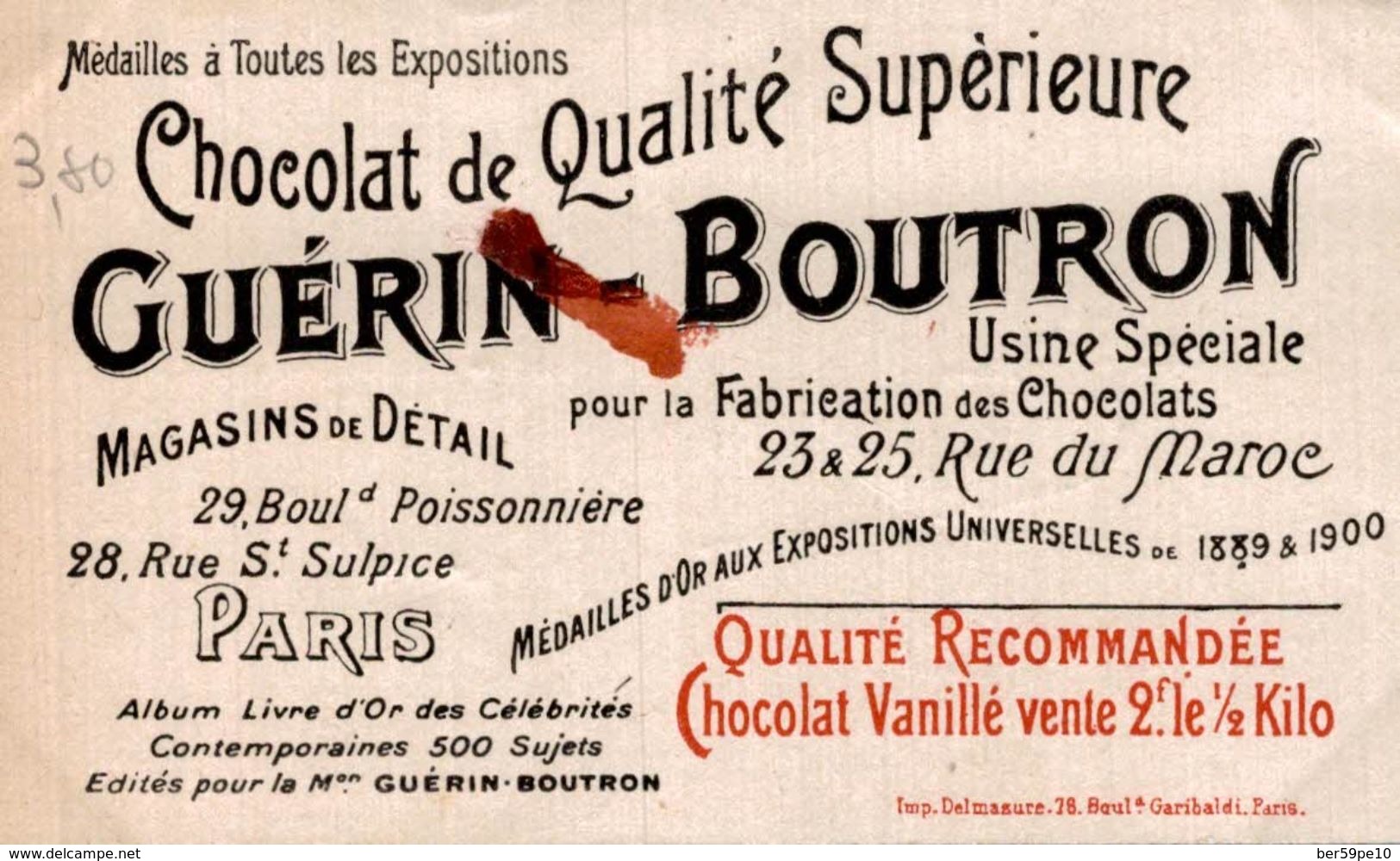 CHROMO CHOCOLAT GUERIN-BOUTRON N° 244 MONSEIGNEUR TURINAZ EVEQUE DE NANCY - Guérin-Boutron