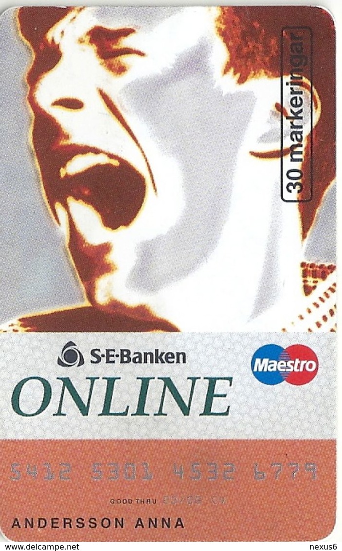 Sweden - Telia - SEBanken Online #2 - 03.1996, 30U, 3.330ex, Used - Schweden