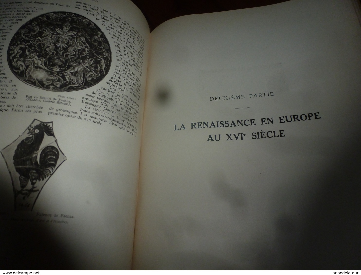 1938 IMPORTANT livre sur L'HISTOIRE de L'ART en :ITALIE au 15e s : En EUROPE au 17e s ,ETC,  tome 3 - nombreuses photos