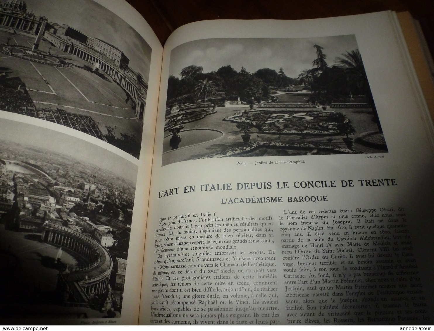 1938 IMPORTANT livre sur L'HISTOIRE de L'ART en :ITALIE au 15e s : En EUROPE au 17e s ,ETC,  tome 3 - nombreuses photos