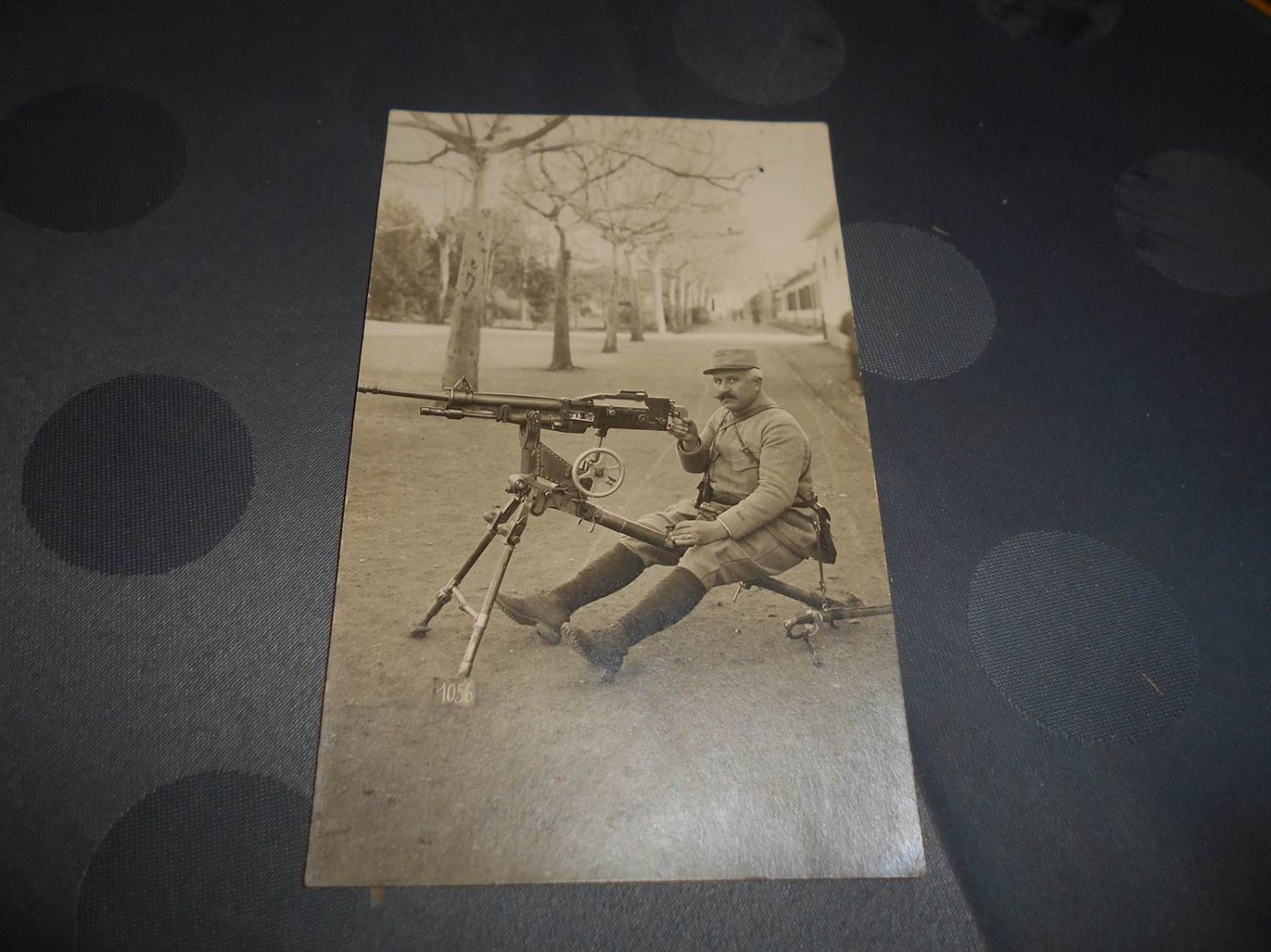 940 - Carte-Photo , Turlier Lieutenant 110eme De Romans, Drôme , 1915, Mitrailleuse - Guerre 1914-18