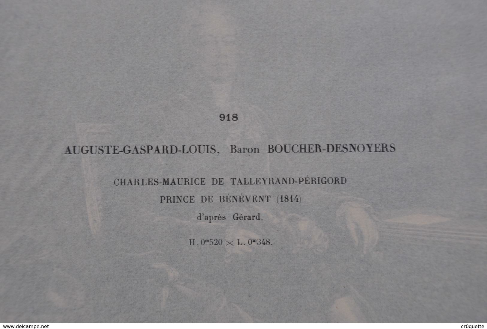 GRAVURE 918 / TALLEYRAND PRINCE DE BENEVENT Par BOUCHER DESNOYERS Né à PARIS - Stiche & Gravuren