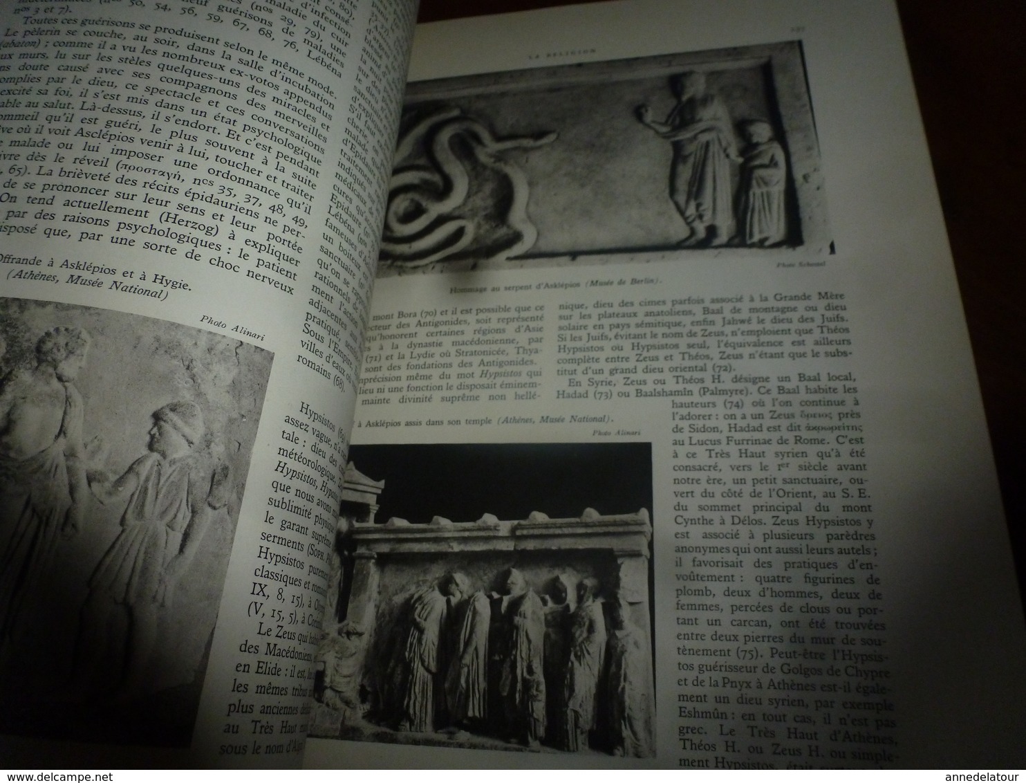 1944 IMPORTANT livre sur L'HISTOIRE générale des religions  GRÈCE  -  ROME