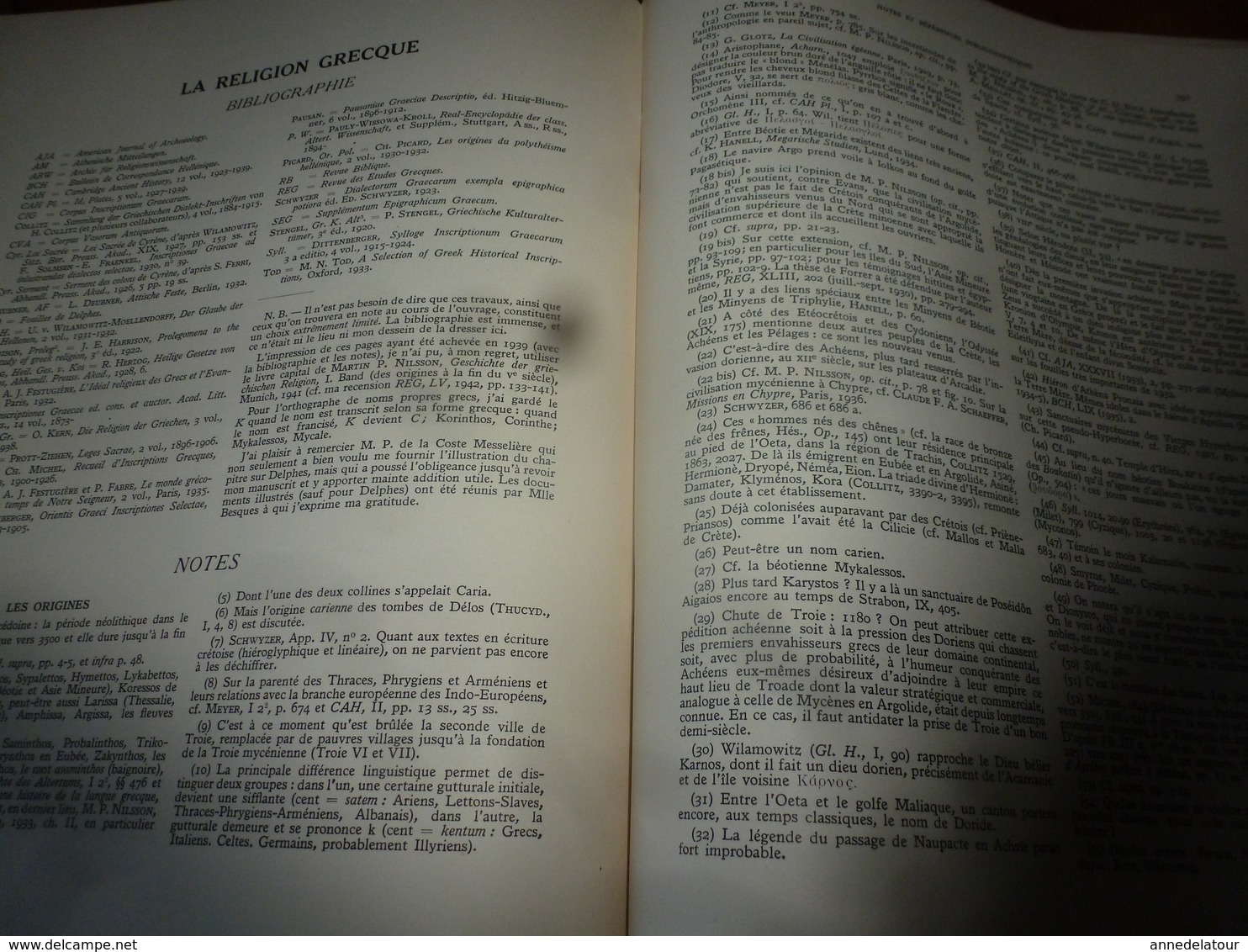 1944 IMPORTANT livre sur L'HISTOIRE générale des religions  GRÈCE  -  ROME