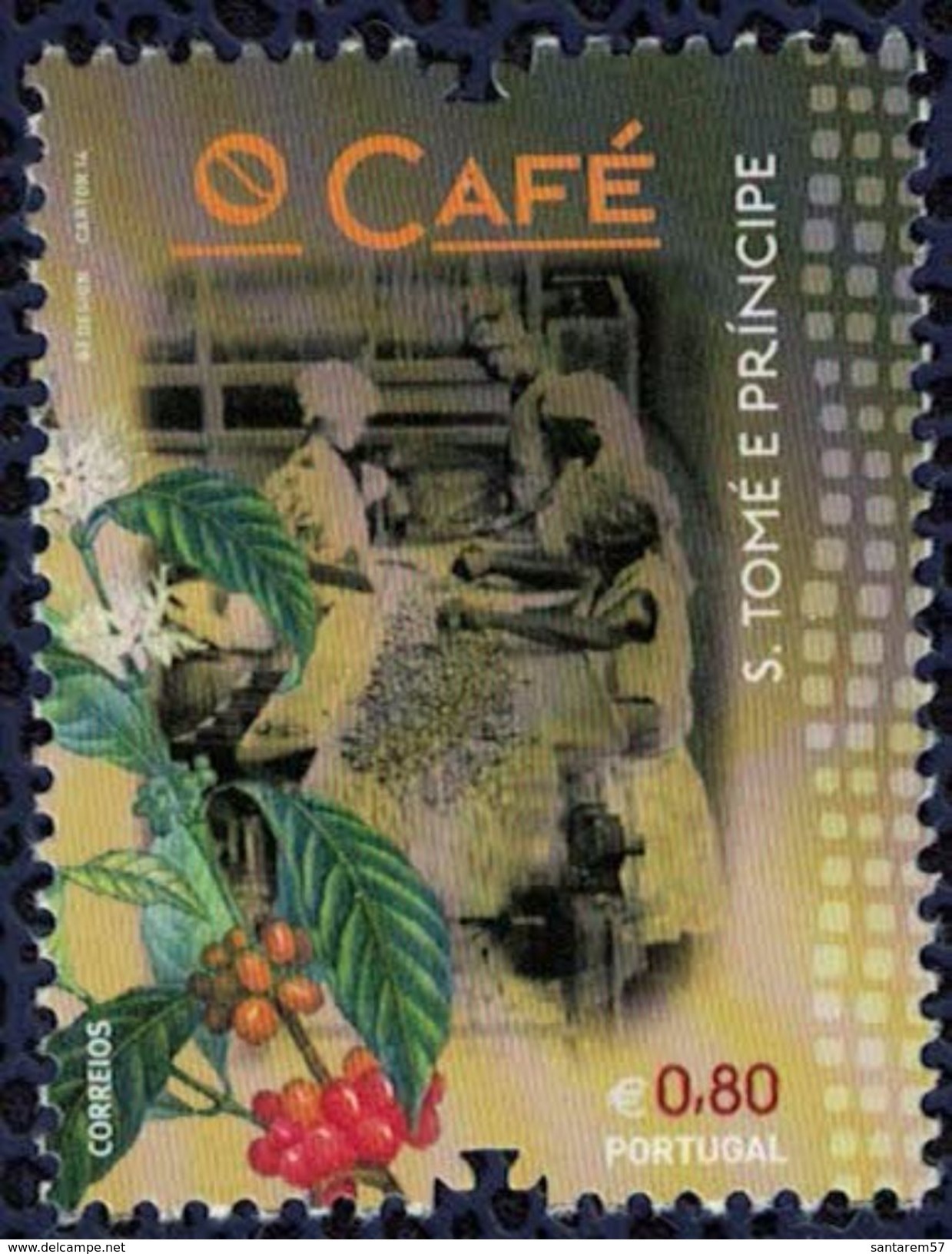 Portugal 2014 Le Café De S. Tomé E Principe - Ungebraucht