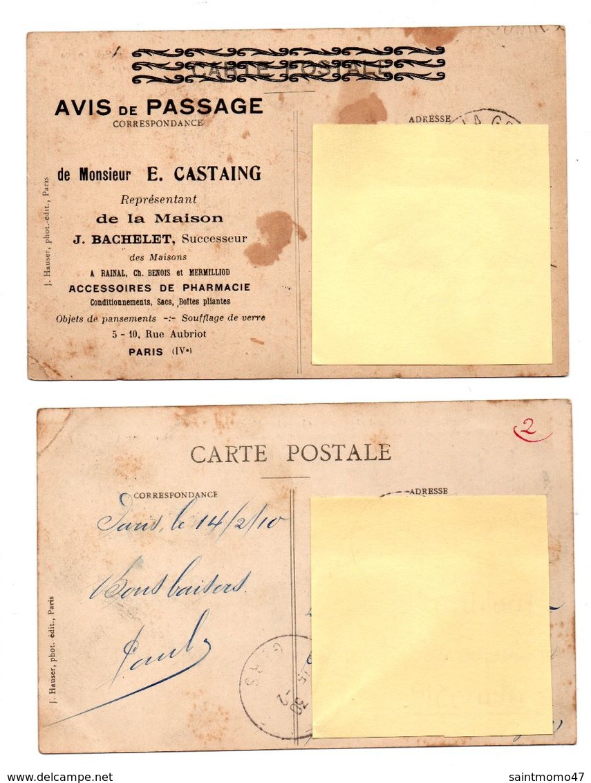 75 - PARIS . INONDATION 1910 . " CHAMBRE DES DEPUTÉS " & " QUAI DES TUILERIES " . 2 CARTES POSTALES - Réf. N°8075 - - Paris Flood, 1910