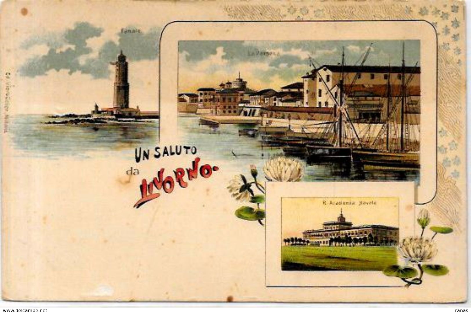 CPA Italie Italia Gruss Litho Non Circulé Livorno - Other & Unclassified