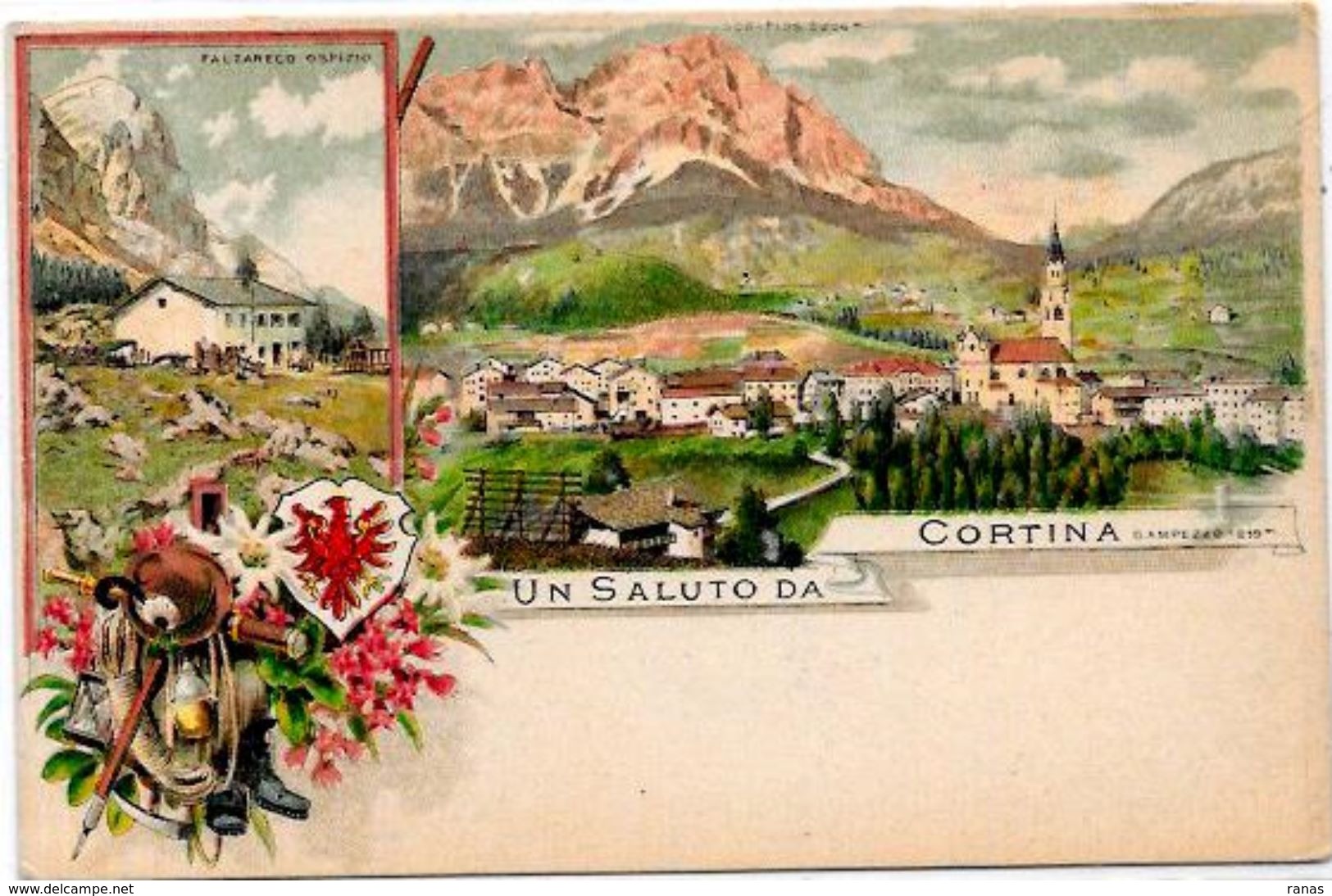 CPA Italie Italia Gruss Litho Non Circulé Cortina - Otros & Sin Clasificación