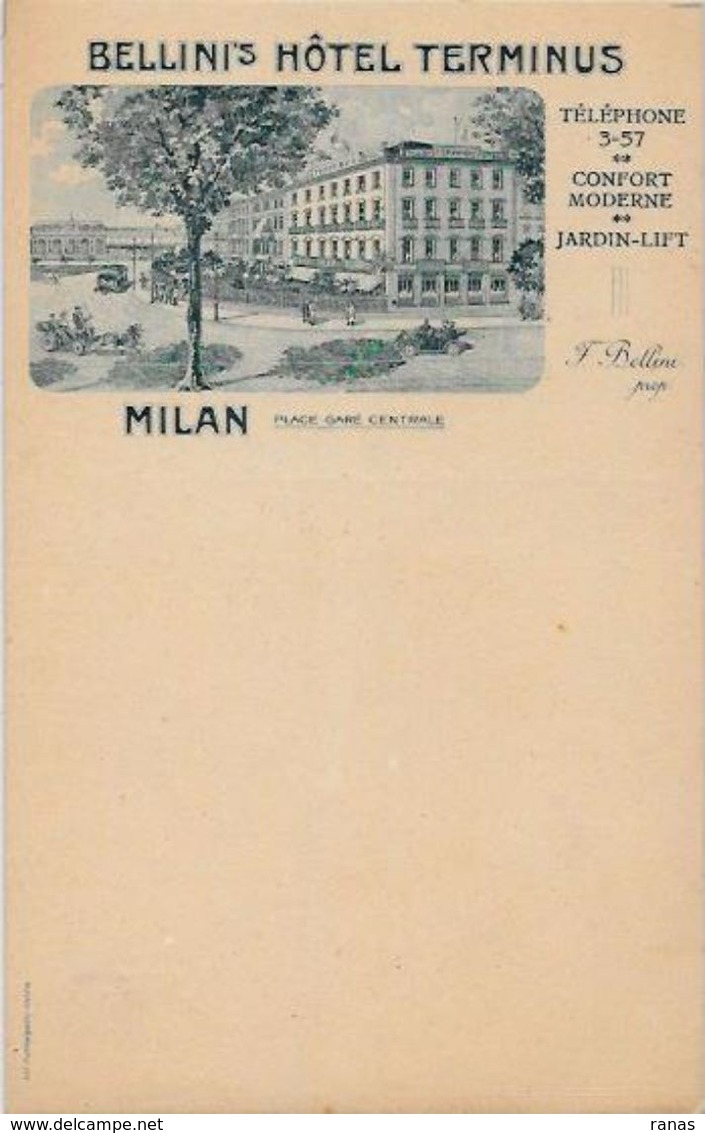 CPA Italie Italia Gruss Litho Non Circulé Milan Hotel - Other & Unclassified