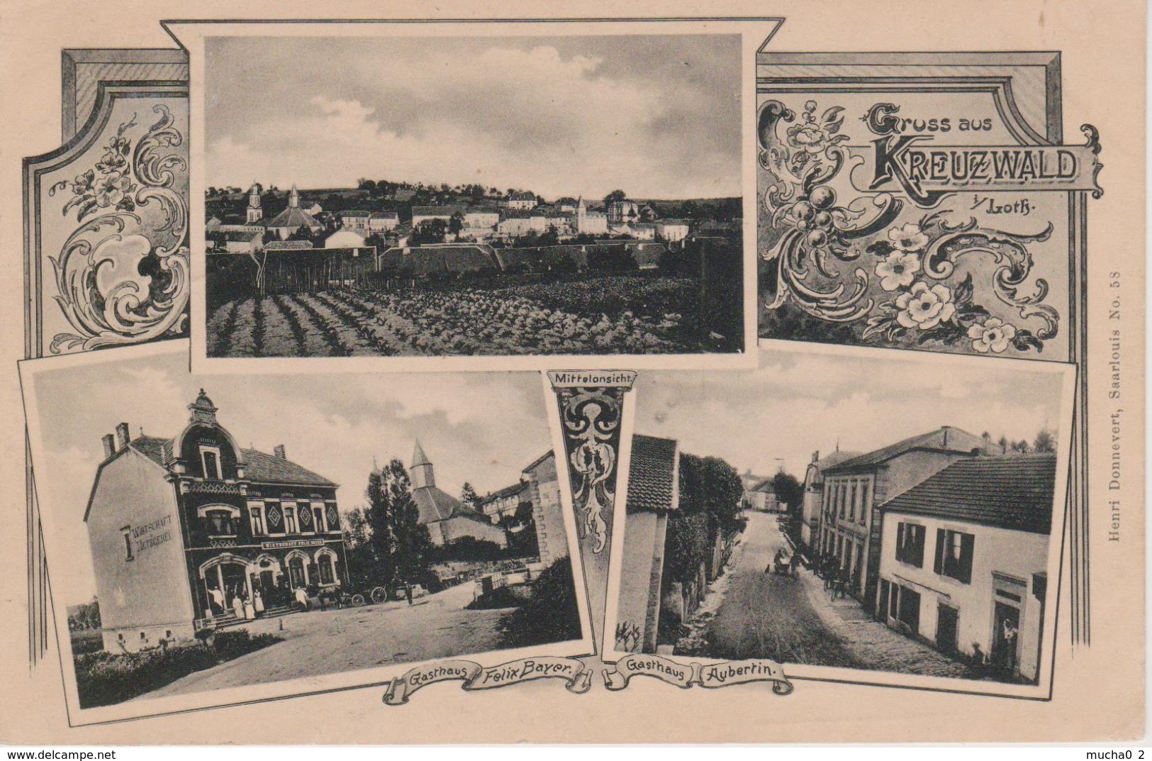 57 - CREUTZWALD - 3 VUES - RESTAURANTS BAYER ET AUBERTIN - Creutzwald