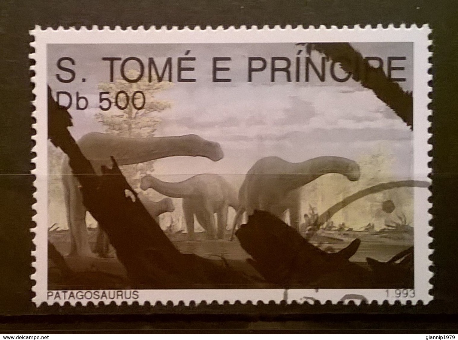 FRANCOBOLLI STAMPS SAO TOME E PRINCIPE 1993 SERIE ANIMALI PREISTORICI DINOSAURI - Sao Tomé E Principe