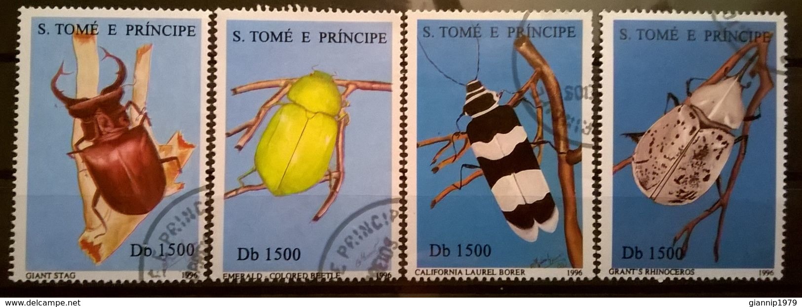 FRANCOBOLLI STAMPS SAO TOME E PRINCIPE 1996 SERIE COMPLETA INSETTI RARA - Sao Tomé E Principe