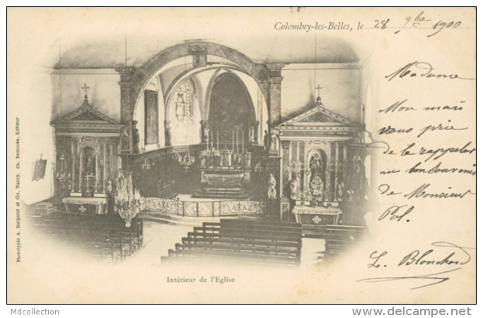 54 COLOMBEY LES BELLES / Intérieur De L'Eglise / - Colombey Les Belles