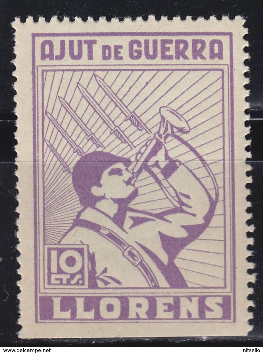 LOTE 2112  ///  (C105) LLORENS (TARRAGONA) VIÑETA REPUBLICANA Nº 2 CATALOGO SOFIMA/FESOFI **MNH - Republikanische Ausgaben