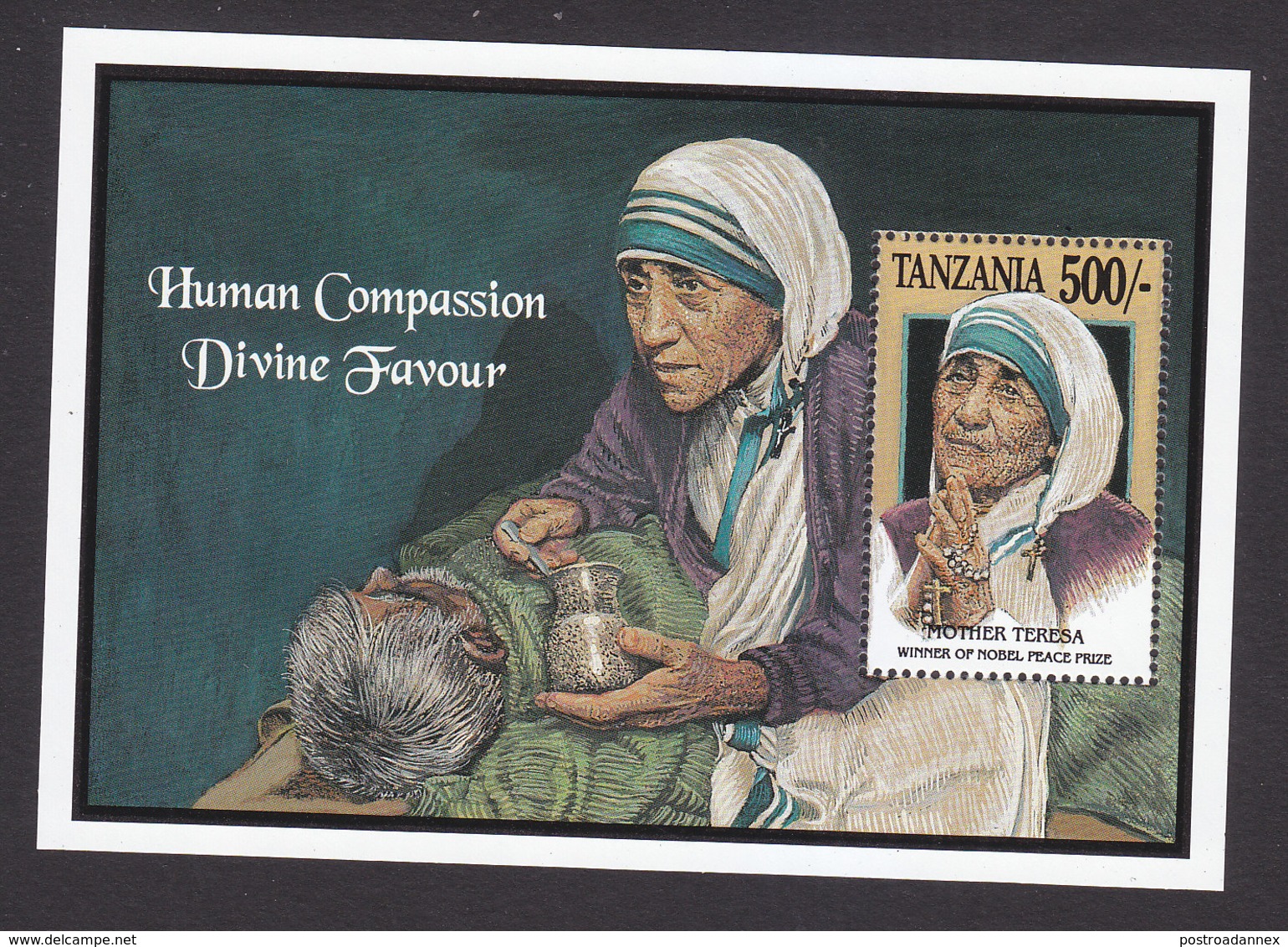 Tanzania, Scott #999, Mint Never Hinged, Mother Teresa, Issued 1993 - Tanzanie (1964-...)