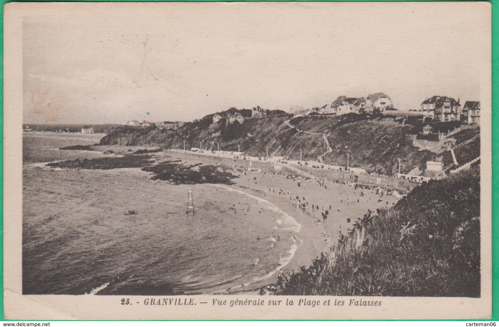 50 - Granville - Vue Générale Sur La Plage Et Les Falaises - Editeur: La Cigogne N°23 - Granville