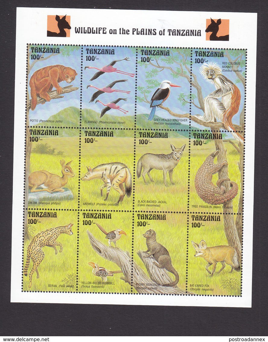 Tanzania, Scott #1001, Mint Never Hinged, Wildlife, Issued 1993 - Tanzania (1964-...)