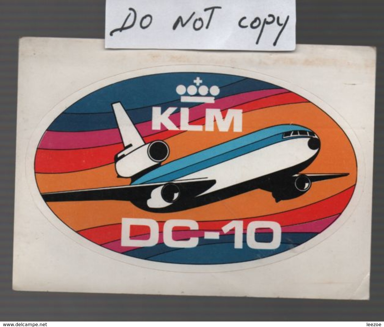 AUTOCOLLANT KLM DC-10 - Aufkleber