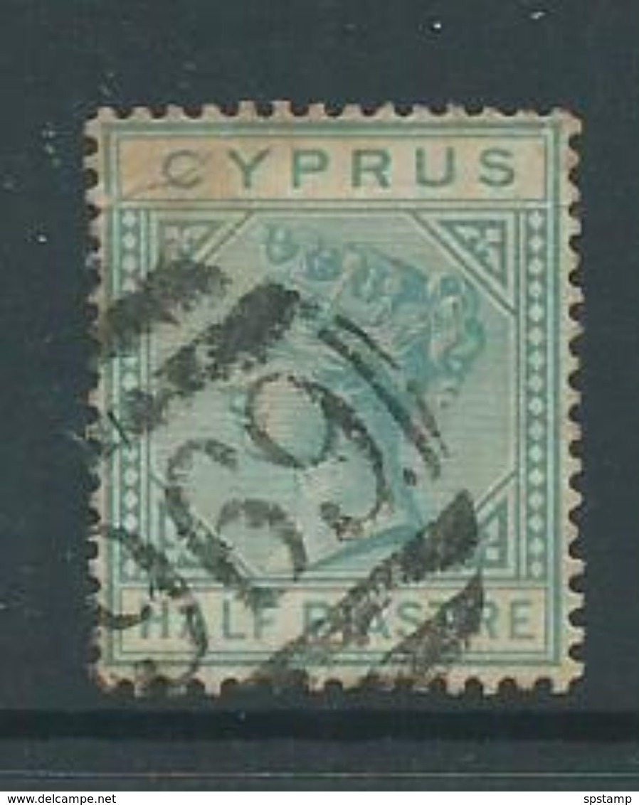 Cyprus 1881 1/2 Piastre QV Used , Toned - Used Stamps