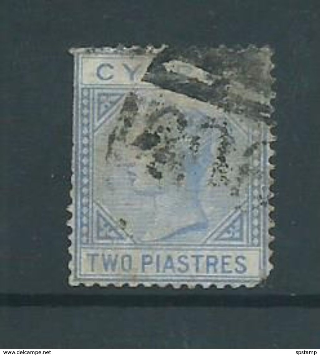 Cyprus 1881 2 Piastre QV Used , Faulty Perfs - Oblitérés