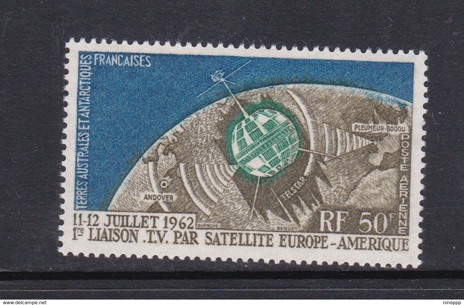 New Caledonia SG 367 1962 1st Transatlantic TV Satellite Link,Mint Never Hinged - Unused Stamps