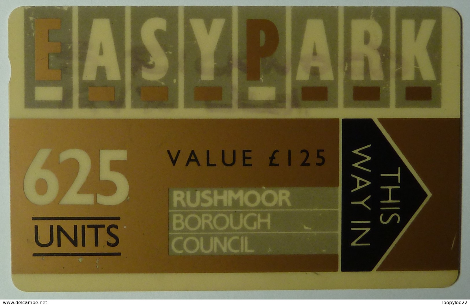 UK - Great Britain - Parking Card - Easy Park - 1RBCI - Rushmoor - 625 Units - Used - [10] Sammlungen