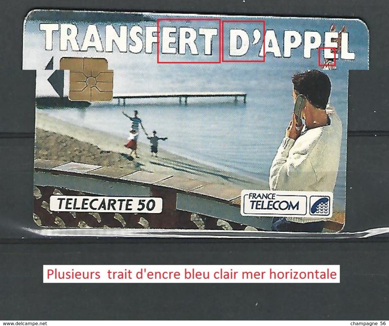 VARIÉTÉS FRANCE TÉLÉCARTE OPÉRATEUR TELECOM 10 / 92 TRANSFERT D'APPEL 50 U F275f GEM1A UTILISÉE - Variëteiten