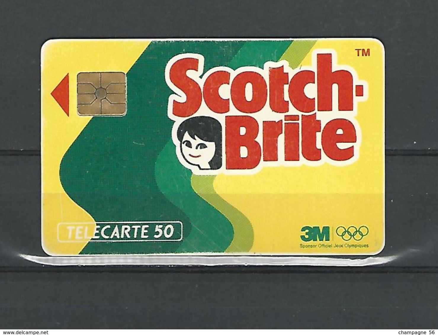 VARIÉTÉS FRANCE TÉLÉCARTE PUBLICITÉ 01 / 92  SCOTCH-BRITE  50 U F225  GEM1A + " F225d " UTILISÉE - Variétés