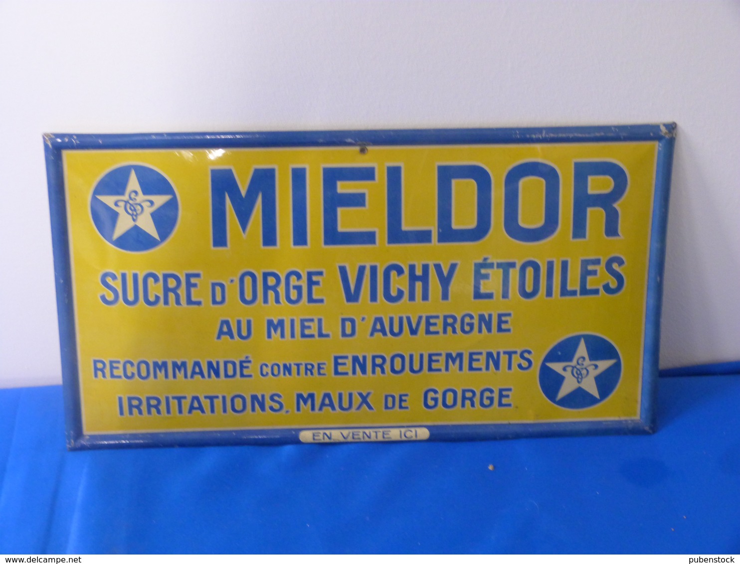 Plaque Métal "MIELDOR" Sucre D'orge VICHY (03) - Sucreries & Gâteaux