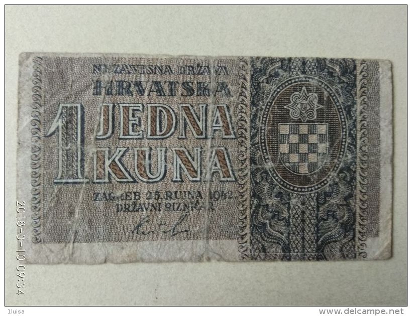 1 Kuna 1942 - Croazia