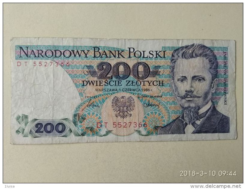 200 Zlotych 1988 - Poland