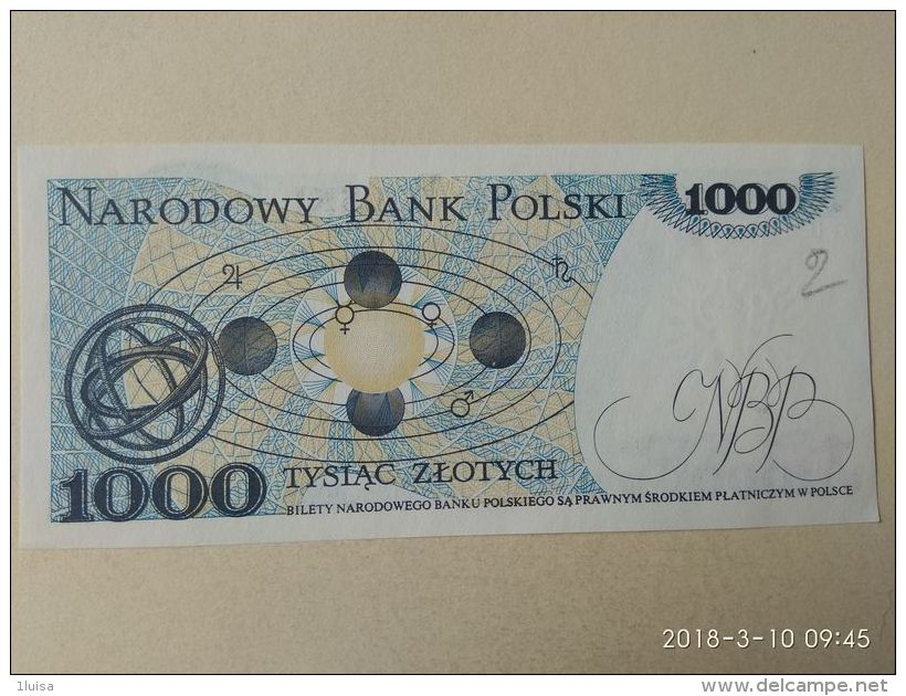 1000 Zlotych 1982 - Polonia