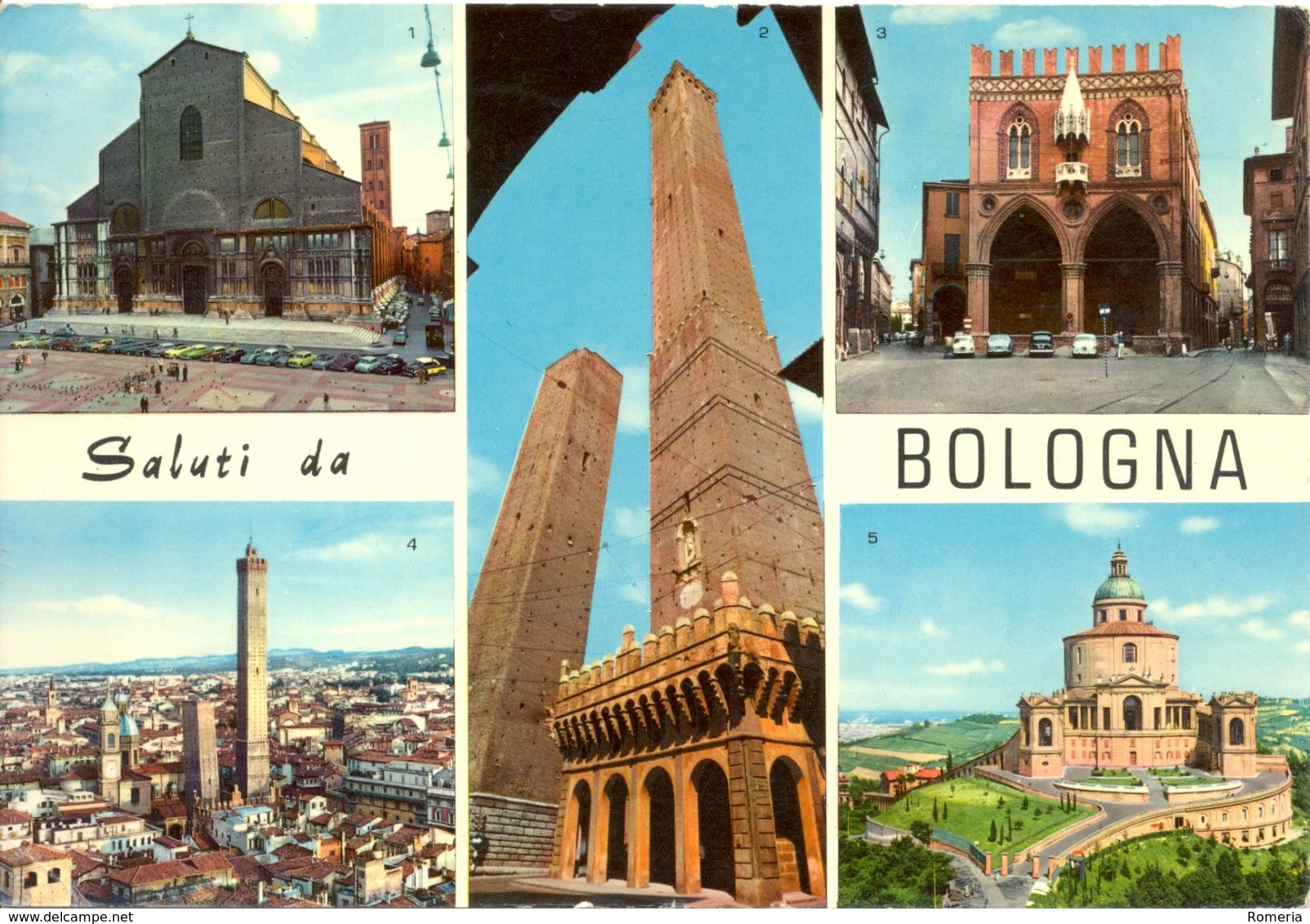 Italie - Bologne - Multivues - Editrice Cartovendita Nº 15 - Ecrite, Timbrée - - Bologna