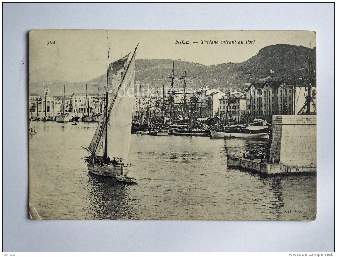 FRANCIA FRANCE NICE NIZZA Tartane Au Port Barque CPA Old Postcard - Transport Maritime - Port