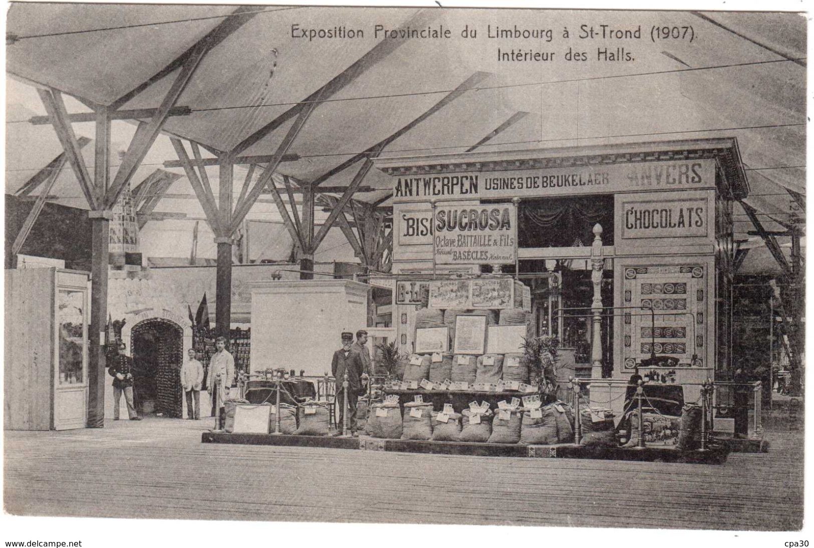 CPA BELGIQUE.EXPOSITION PROVINCIALE DU LIMBOURG A SAINT TROND (1907).INTERIEUR DES HALLS - Autres & Non Classés