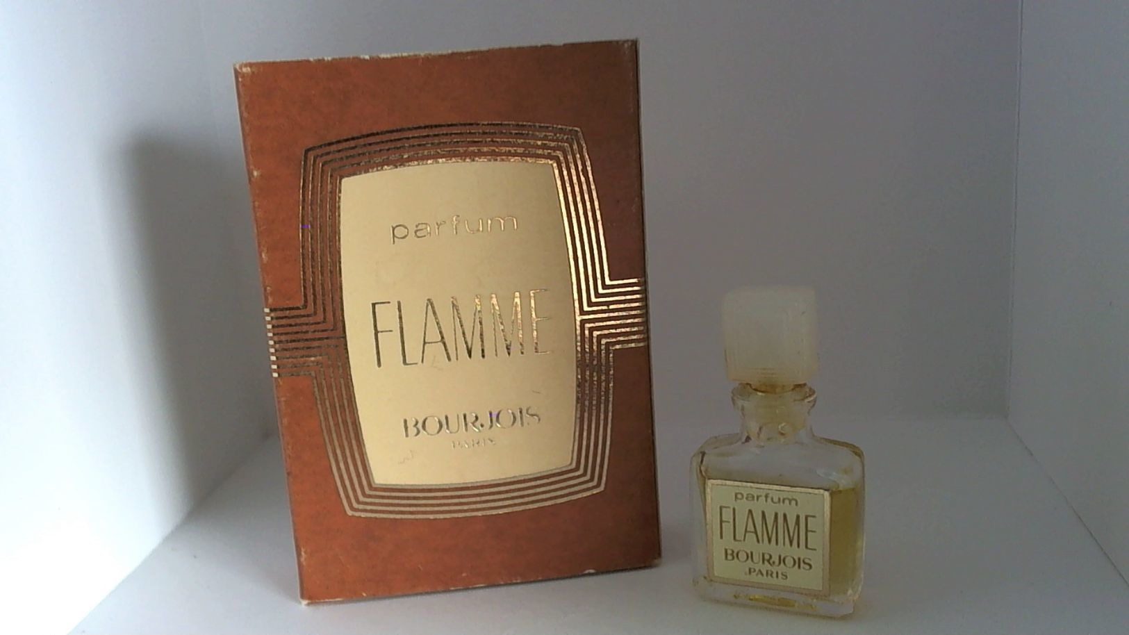 Parfum Bourjois : Ancienne Miniature Flamme - Miniatures (avec Boite)