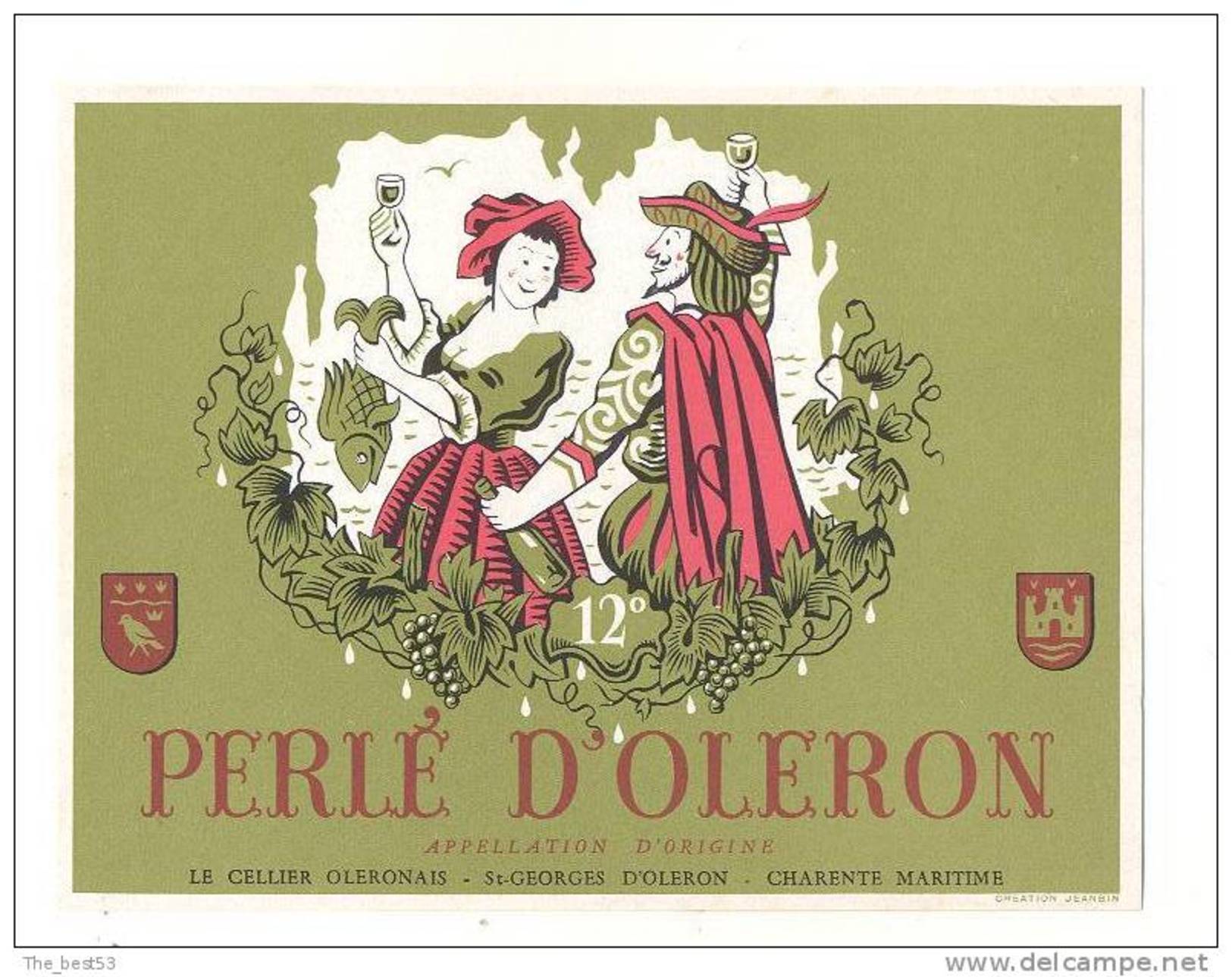 Etiquettes De Vin  -      Perlé D'Oléron  -  Cellier Oléronais  à  St Georges D'Oléron  (17)  - Thème Couple - Couples