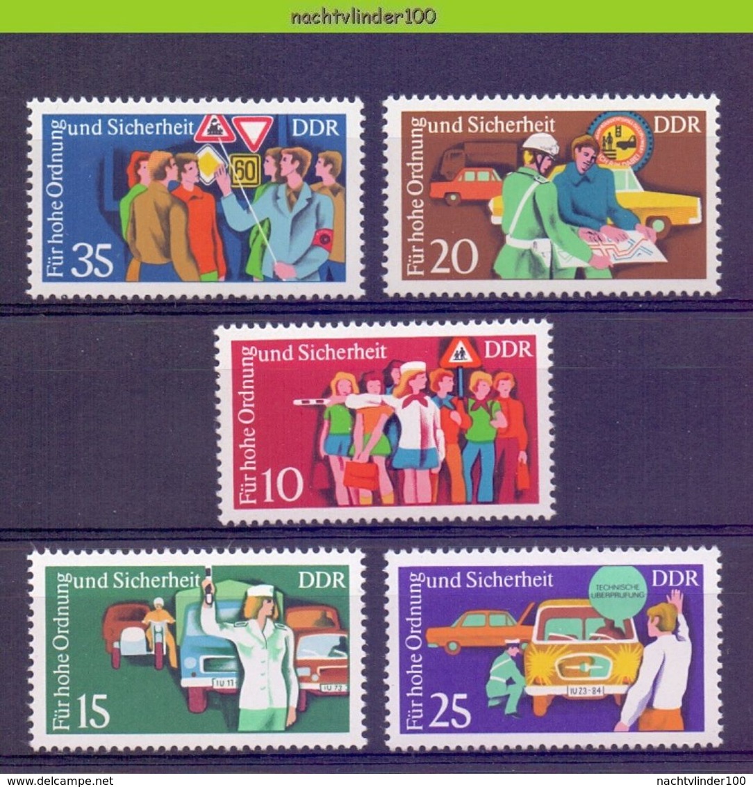 Mwm140 TRANSPORT VERKEERSVEILIGHEID TRAFFIC SIGN TREIN VRACHTWAGEN AUTO TRUCK TRAIN CAR DDR 1975 PF/MNH - Other (Earth)