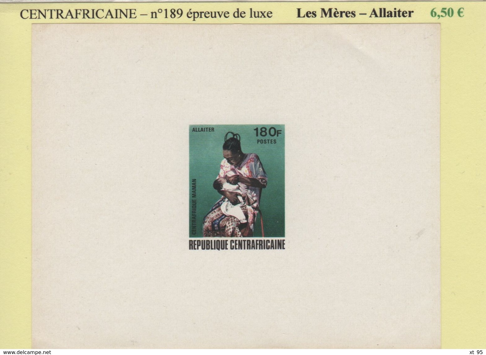 Centrafricaine - Epreuve De Luxe - N°189 - Les Meres - Allaiter - Centrafricaine (République)