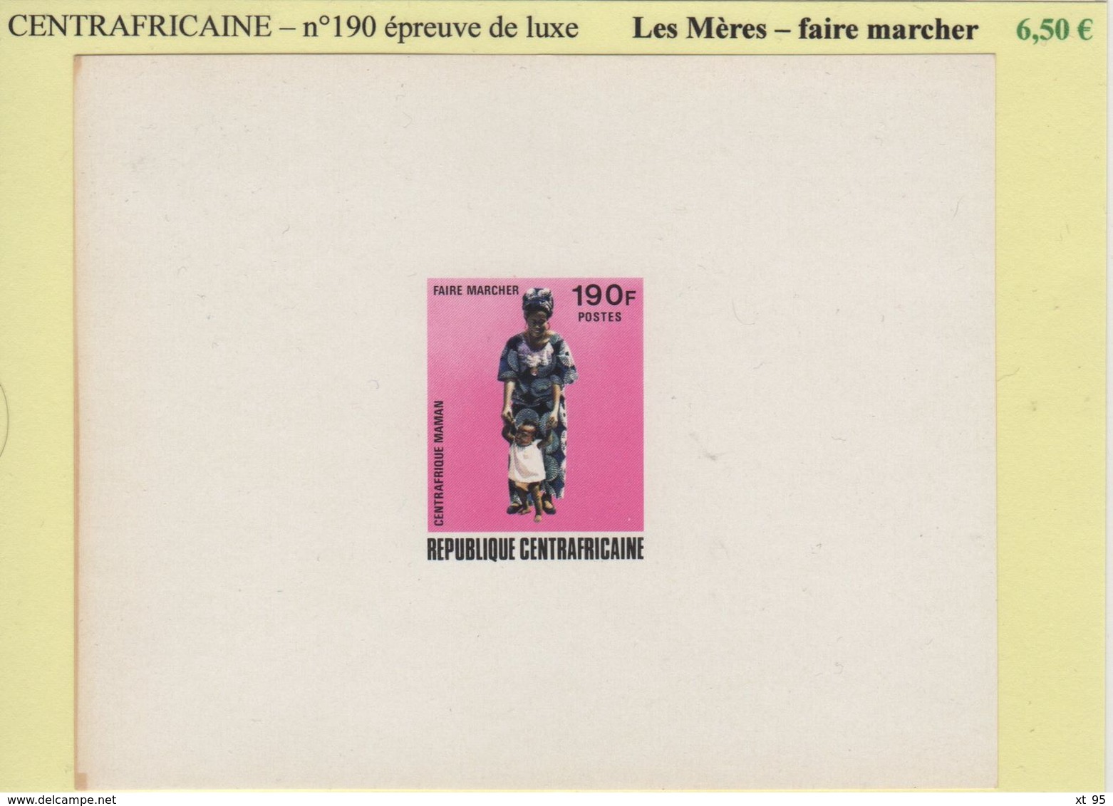 Centrafricaine - Epreuve De Luxe - N°190 - Les Meres - Faire Marcher - Centrafricaine (République)