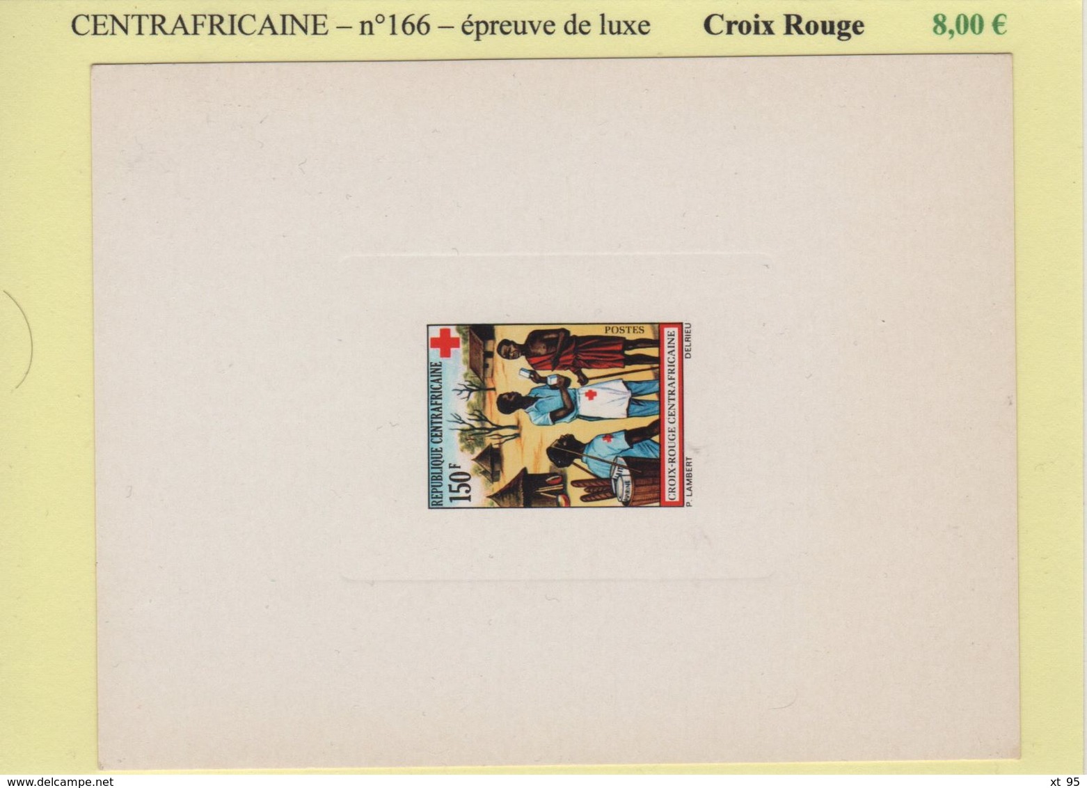 Centrafricaine - Epreuve De Luxe - N°166 - Croix Rouge - Central African Republic