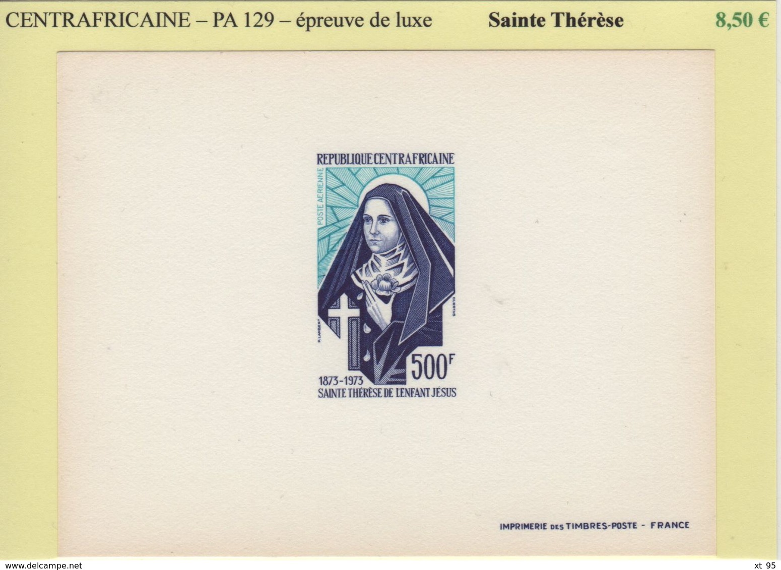 Centrafricaine - Epreuve De Luxe - PA129 - Sainte Therese - Central African Republic